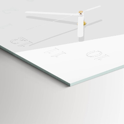 Verticale rechthoekige glazen wandklok Abstracte lijnen