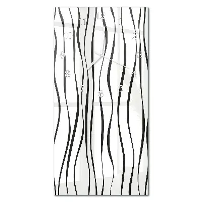 Verticale moderne glazen wandklok Strepen