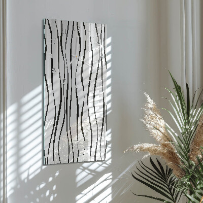 Verticale moderne glazen wandklok Strepen