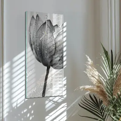 Decoratieve glazen klok verticaal Tulp