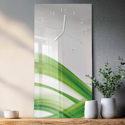 Glazen klok verticaal Abstracte golf