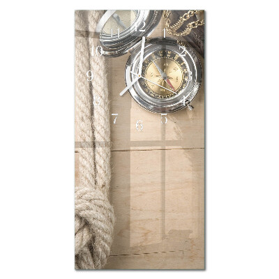 Decoratieve glazen klok verticaal Kompas