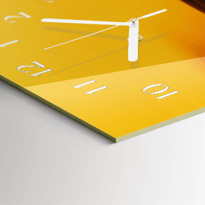 Verticale rechthoekige glazen wandklok Abstractie