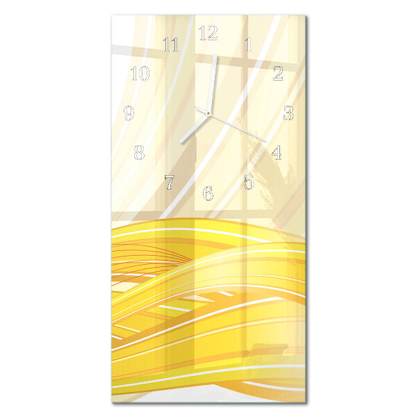 Verticale moderne glazen wandklok Patroon