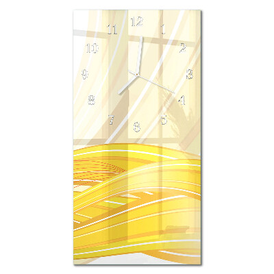 Verticale moderne glazen wandklok Patroon