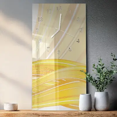 Verticale moderne glazen wandklok Patroon