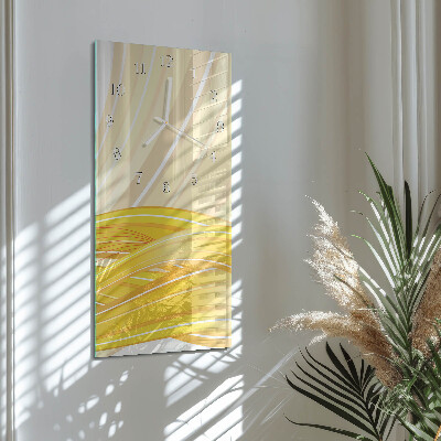 Verticale moderne glazen wandklok Patroon