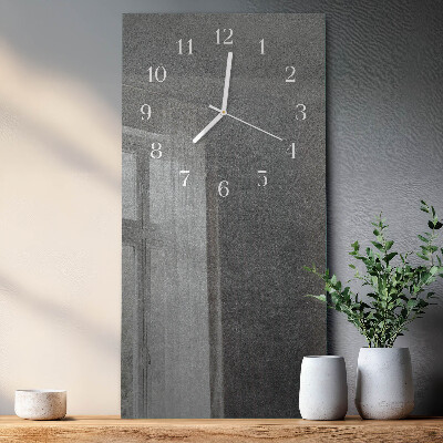 Glazen klok verticaal Marmeren muur