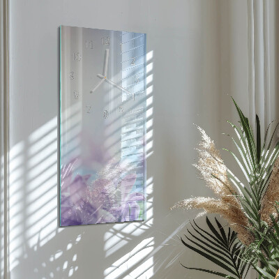 Rechthoekige glas klok verticaal Paars