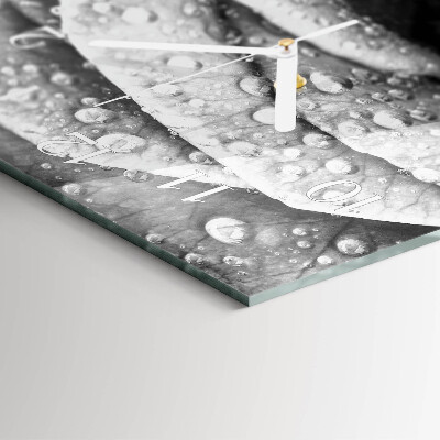 Verticale moderne glazen wandklok Roos
