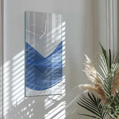 Decoratieve glazen klok verticaal Abstracte lijnen