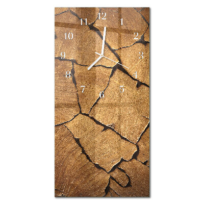 Rechthoekige glas klok verticaal Houten patroon