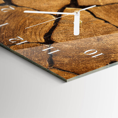 Rechthoekige glas klok verticaal Houten patroon