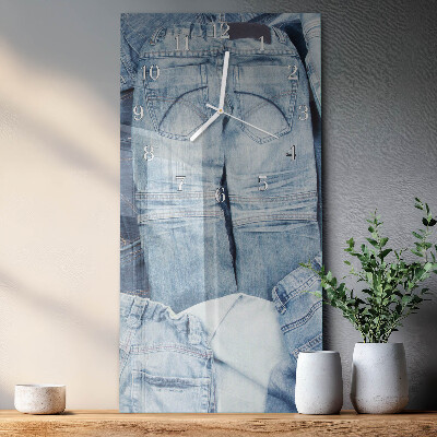 Verticale moderne glazen wandklok Broek