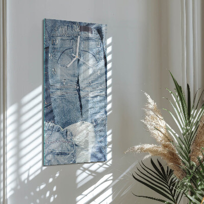 Verticale moderne glazen wandklok Broek