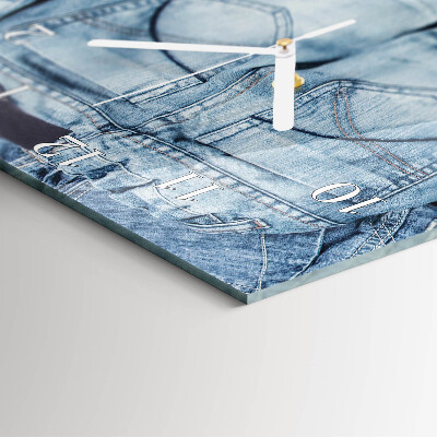 Verticale moderne glazen wandklok Broek