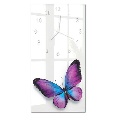 Decoratieve glazen klok verticaal Vlinders