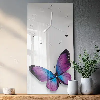 Decoratieve glazen klok verticaal Vlinders