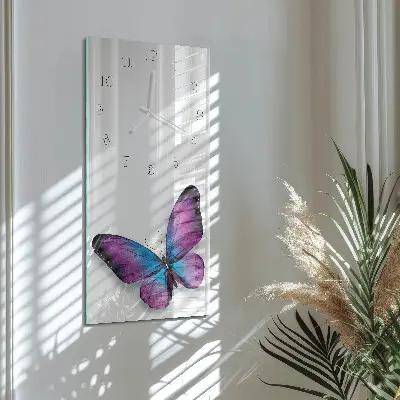Decoratieve glazen klok verticaal Vlinders