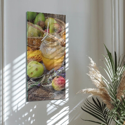 Decoratieve glazen klok verticaal Herfsttafel