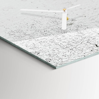 Verticale moderne glazen wandklok Muur