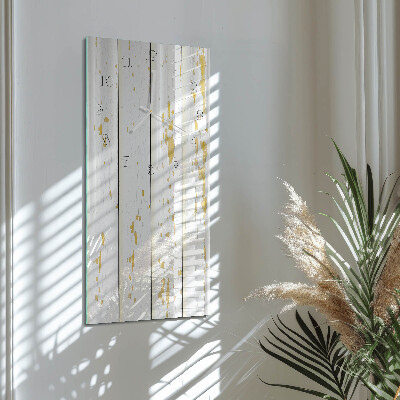 Rechthoekige glas klok verticaal Houten vloer
