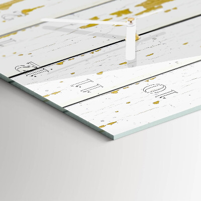 Rechthoekige glas klok verticaal Houten vloer
