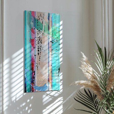 Verticale moderne glazen wandklok Patroon