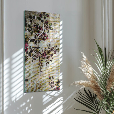 Decoratieve glazen klok verticaal Bloemenpatroon