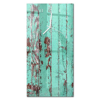 Decoratieve glazen klok verticaal Houten muur