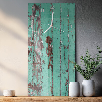 Decoratieve glazen klok verticaal Houten muur