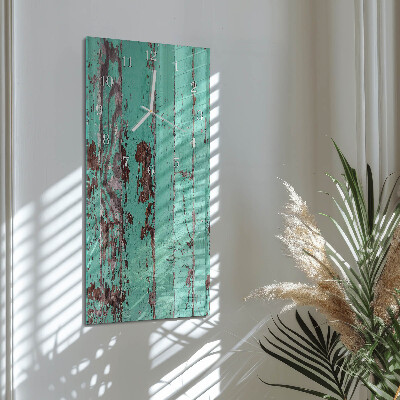 Decoratieve glazen klok verticaal Houten muur