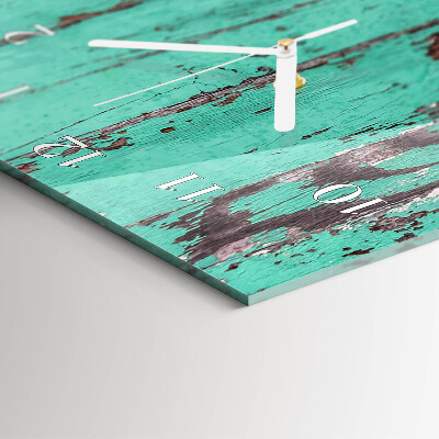 Decoratieve glazen klok verticaal Houten muur