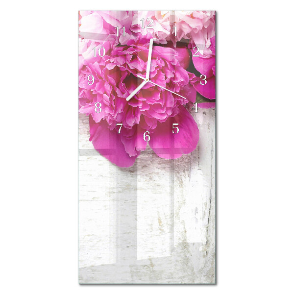 Decoratieve glazen klok verticaal Pioen