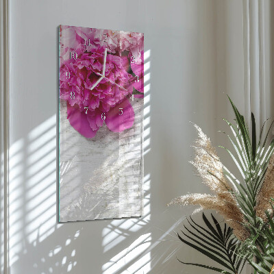 Decoratieve glazen klok verticaal Pioen