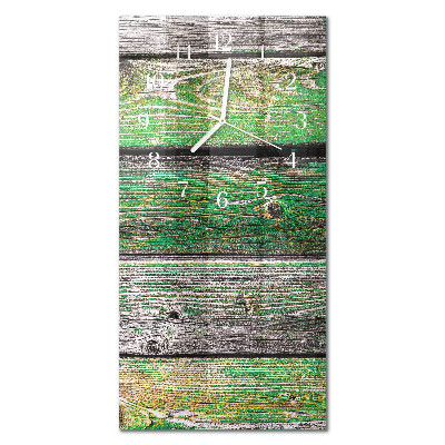 Rechthoekige glas klok verticaal Houten planken