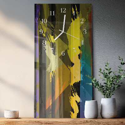 Verticale moderne glazen wandklok Deel