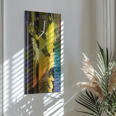 Verticale moderne glazen wandklok Deel