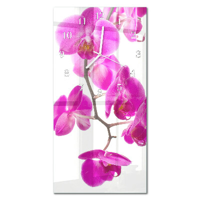 Glazen klok verticaal Orchideeën