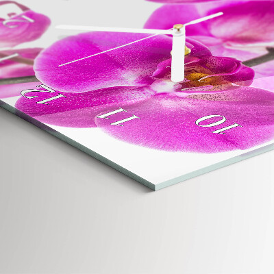 Glazen klok verticaal Orchideeën