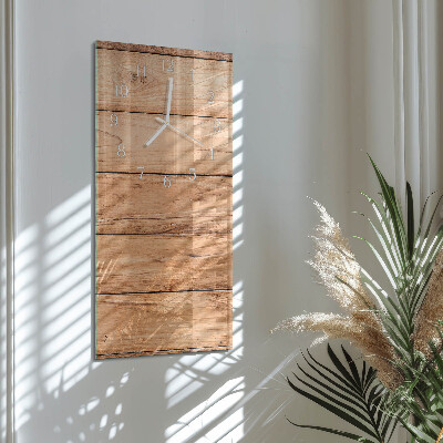 Rechthoekige glas klok verticaal Houten panelen
