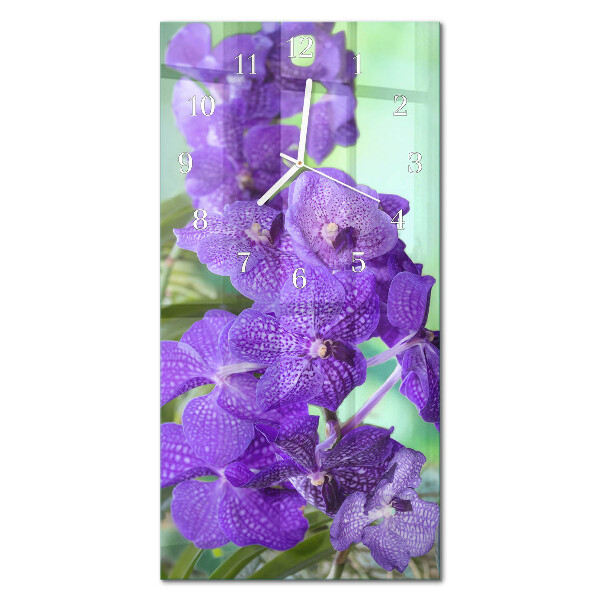 Decoratieve glazen klok verticaal Bloemen