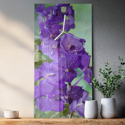 Decoratieve glazen klok verticaal Bloemen