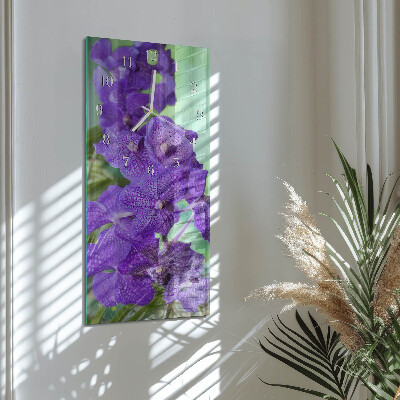 Decoratieve glazen klok verticaal Bloemen