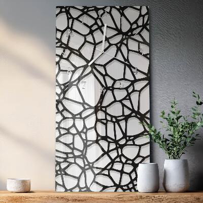 Verticale rechthoekige glazen wandklok Patroon