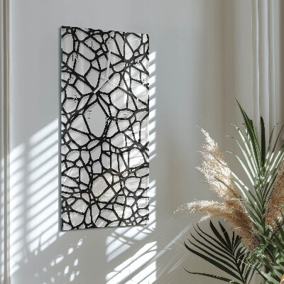 Verticale rechthoekige glazen wandklok Patroon