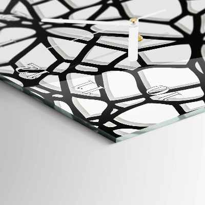 Verticale rechthoekige glazen wandklok Patroon