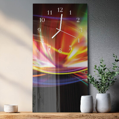 Decoratieve glazen klok verticaal Abstracte kunst