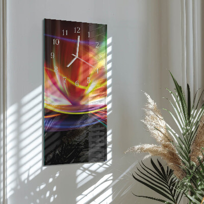 Decoratieve glazen klok verticaal Abstracte kunst