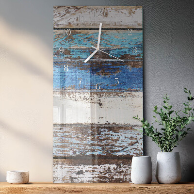Verticale moderne glazen wandklok Vloer